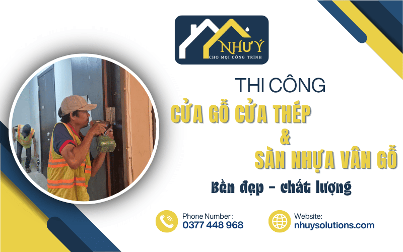thi công cửa gỗ - cửa thép