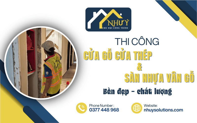 thi công cửa gỗ - cửa thép