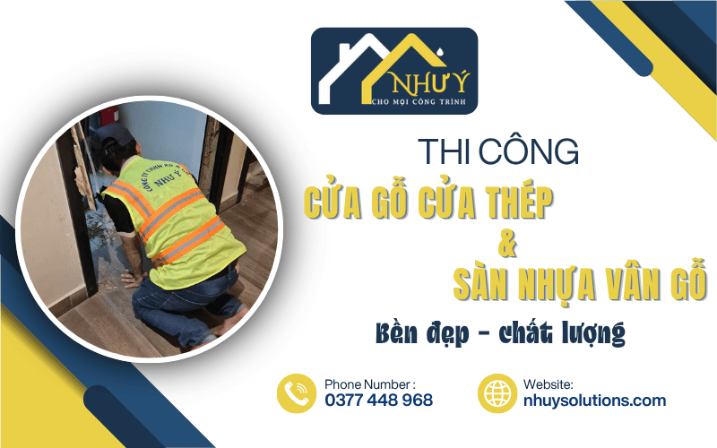 thi công cửa gỗ - cửa thép
